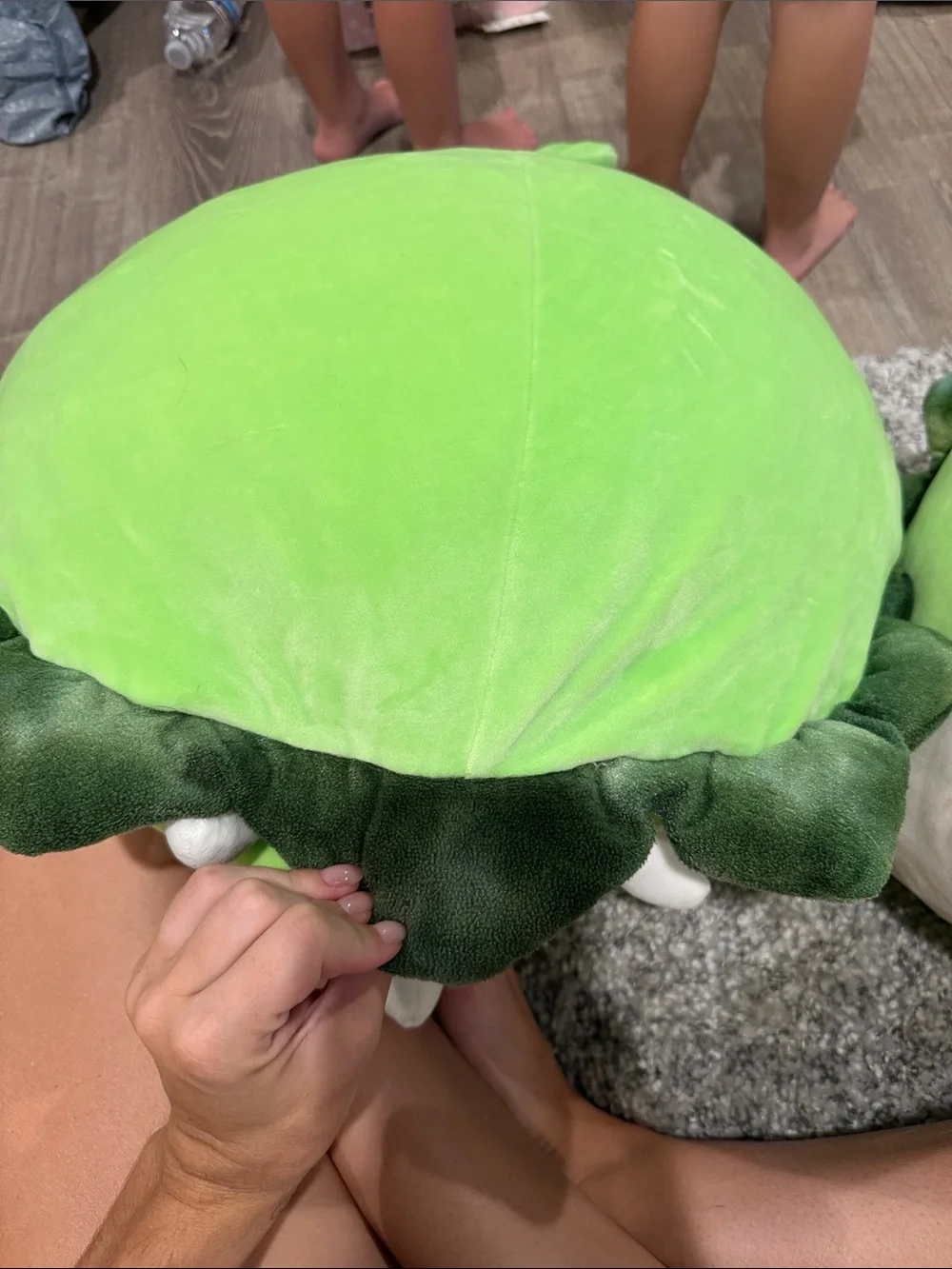 Squishmallows Green and Cream Triceratops Plush Pair